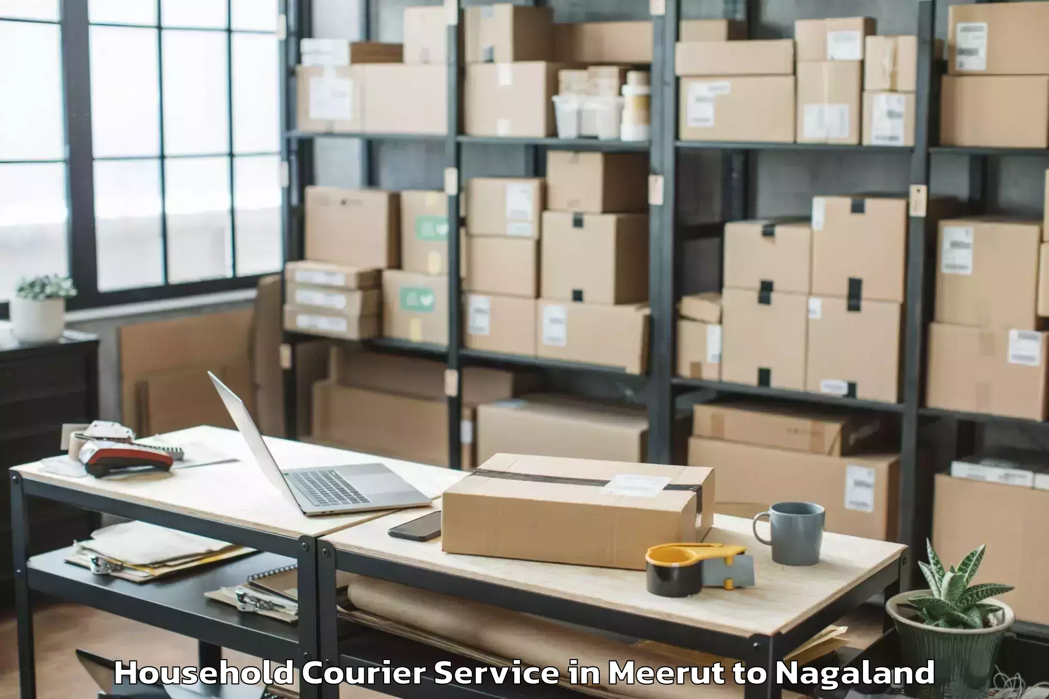 Reliable Meerut to Lotsu Household Courier